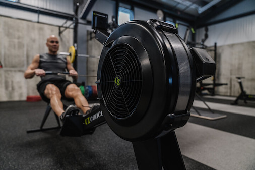 Man rowing on Concept2 RowErg